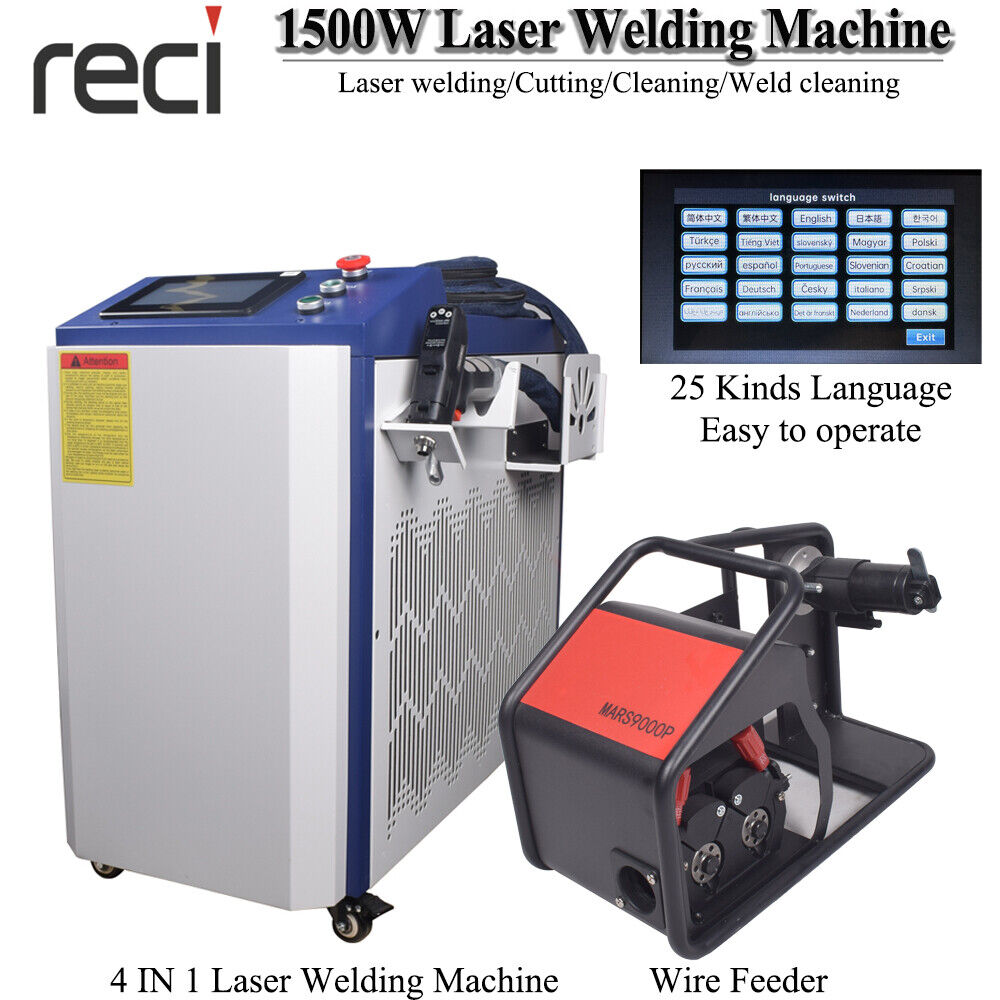 1500W Laser Welding Machine Cleaning Cutting Rust Paint Removing Welder 4 IN 1