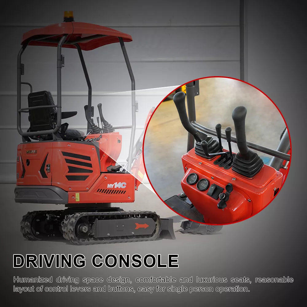 1.4ton Mini Excavator Digger, 13.5hp, Epa Engine, Micro Crawler