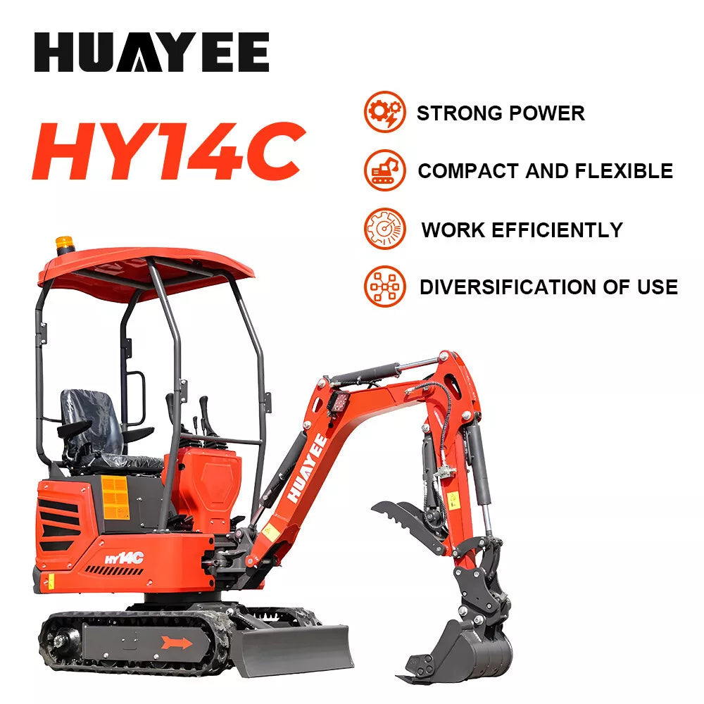 1.4ton Mini Excavator Digger, 13.5hp, Epa Engine, Micro Crawler