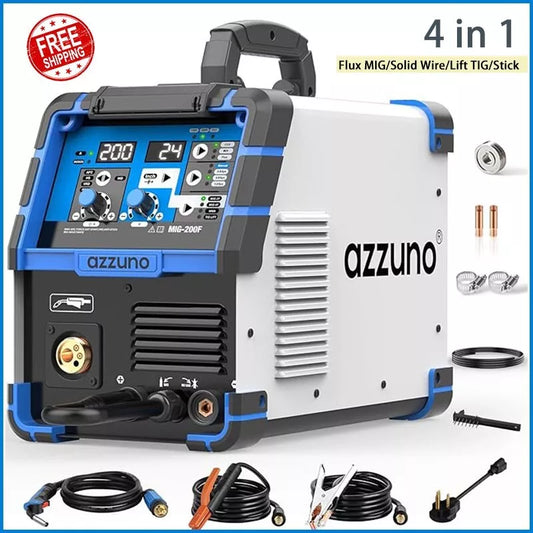 4 in1 Aluminum MIG Welder 200A 110V/220V Gas Gasless Welding Machine ARC Welder