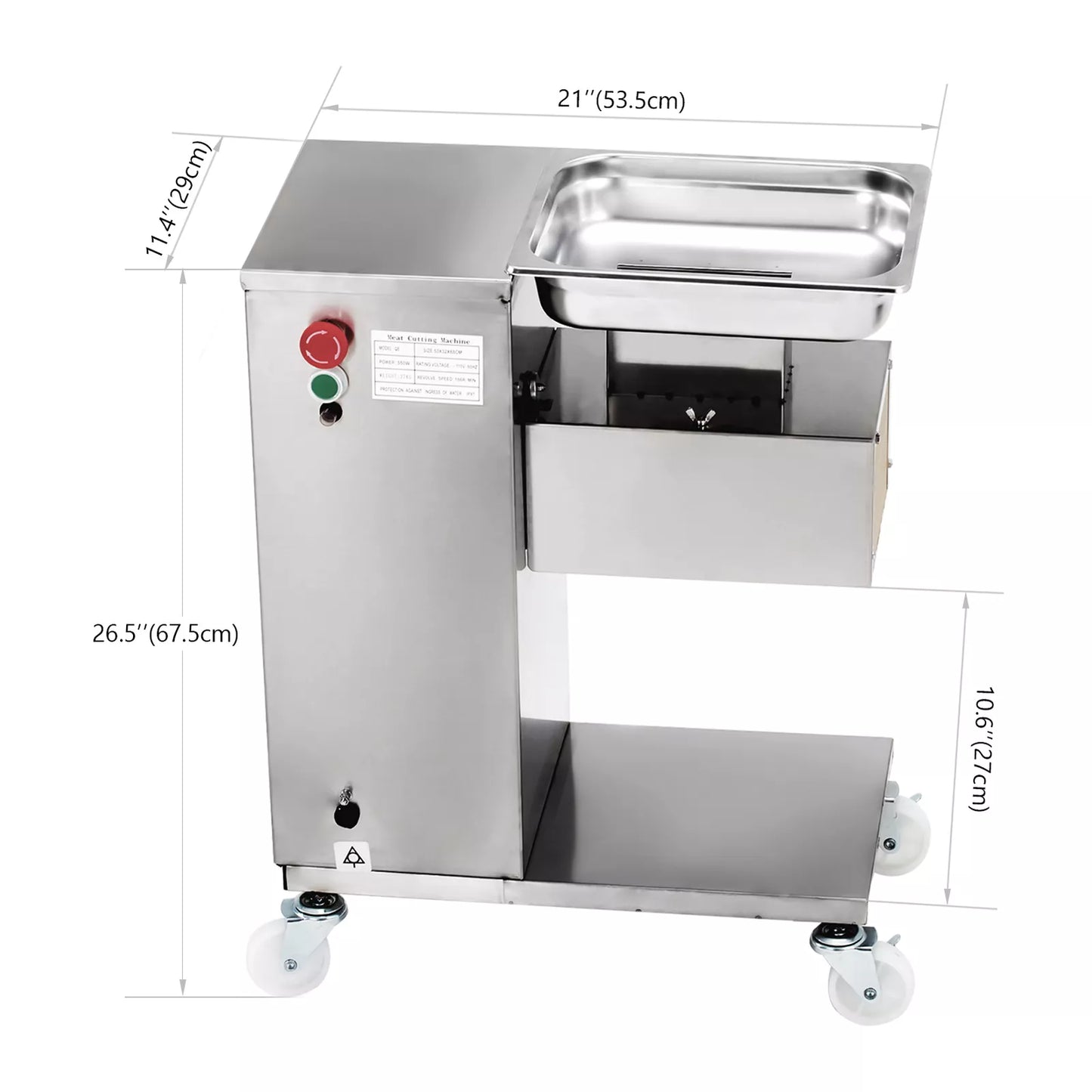 500kg meat cutting machine stainless steel commercial meat cutter slicer new