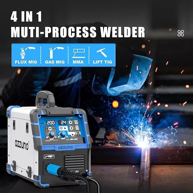 4 in1 Aluminum MIG Welder 200A 110V/220V Gas Gasless Welding Machine ARC Welder