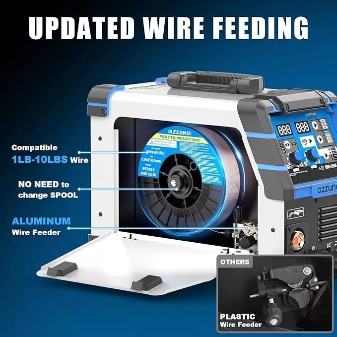 4 in1 Aluminum MIG Welder 200A 110V/220V Gas Gasless Welding Machine ARC Welder