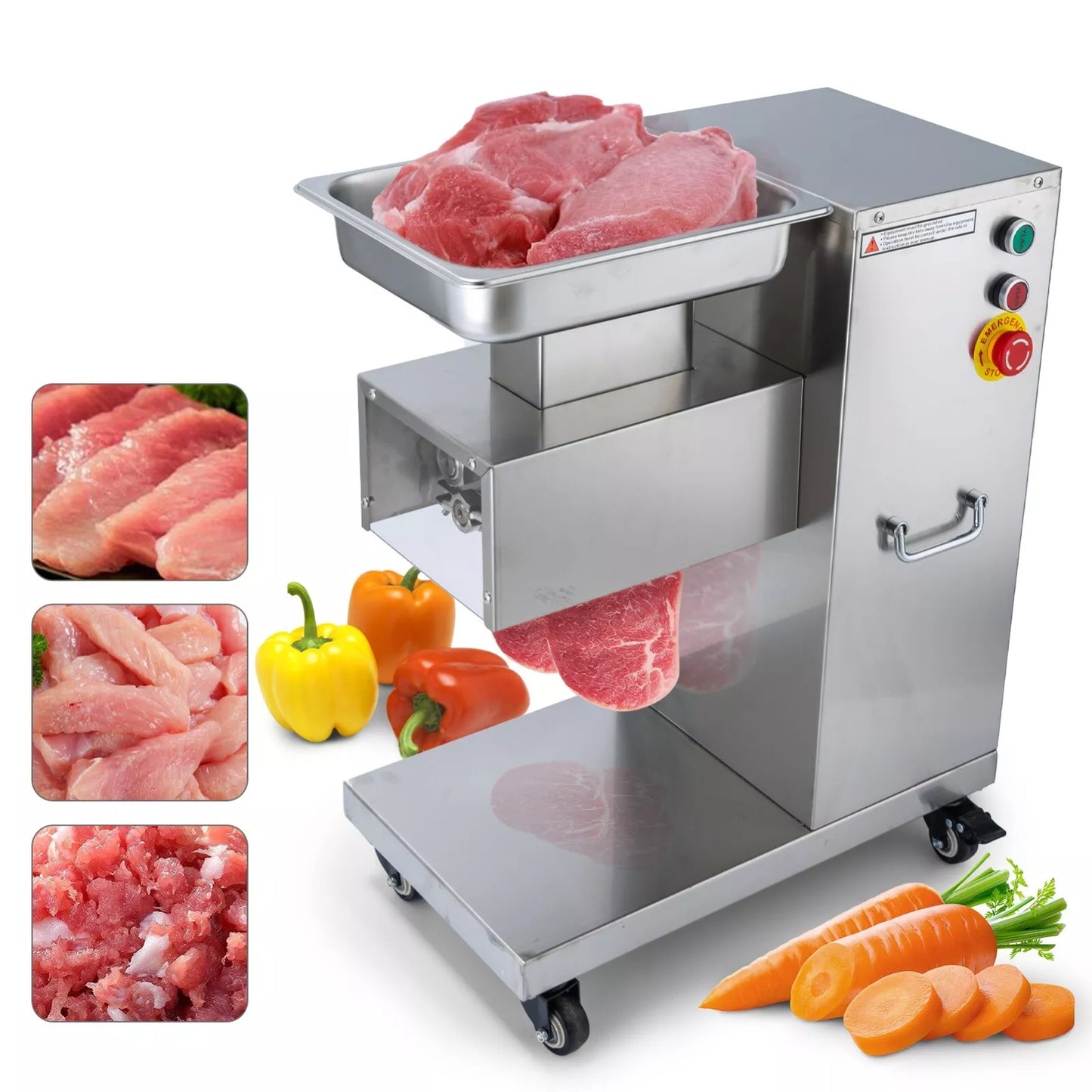 750w commercial meat cutter machine stainless steel meat slicer for slicing