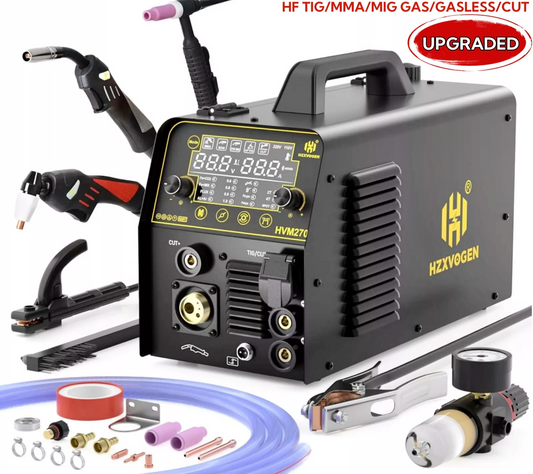 5 in 1 MIG/CUT/TIG/MMA Welder 200A MIG Welder Plasma Cutter 220V Gas/Gasless US