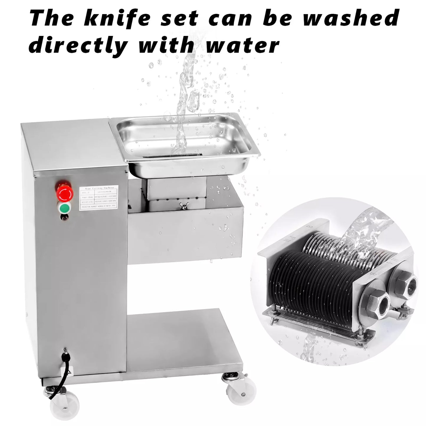 meat cutter slicer commercial stainless steel qe 500kg meat cutting machine new