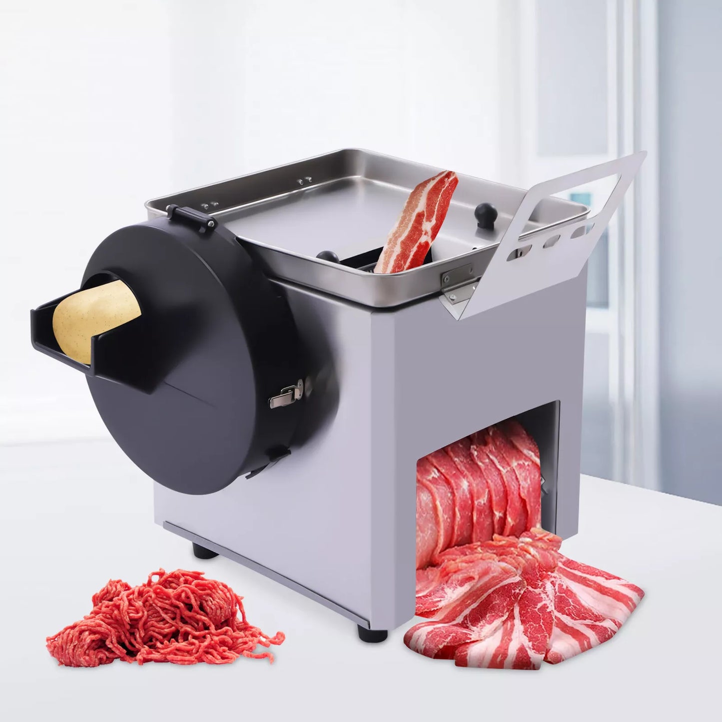 commercial meat cutter machine electric vegetable slicer meat-cutting 850w 110v