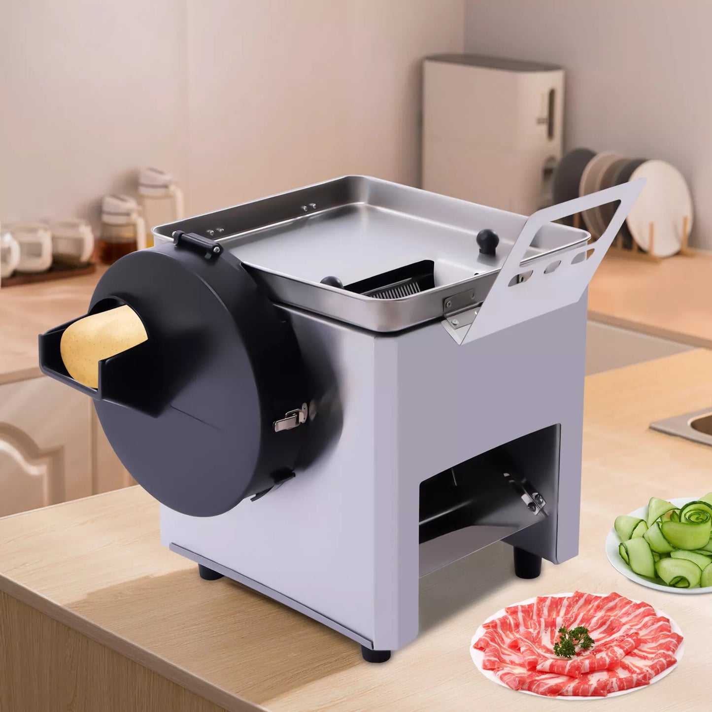 commercial meat cutter machine electric vegetable slicer meat-cutting 850w 110v