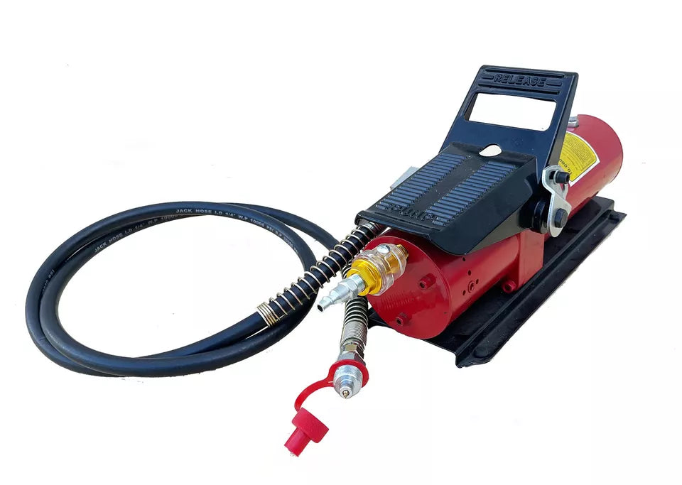 10 Ton Air Hydraulic Pump 10,000 PSI Porta Power Hydraulic Air Foot Pump Control