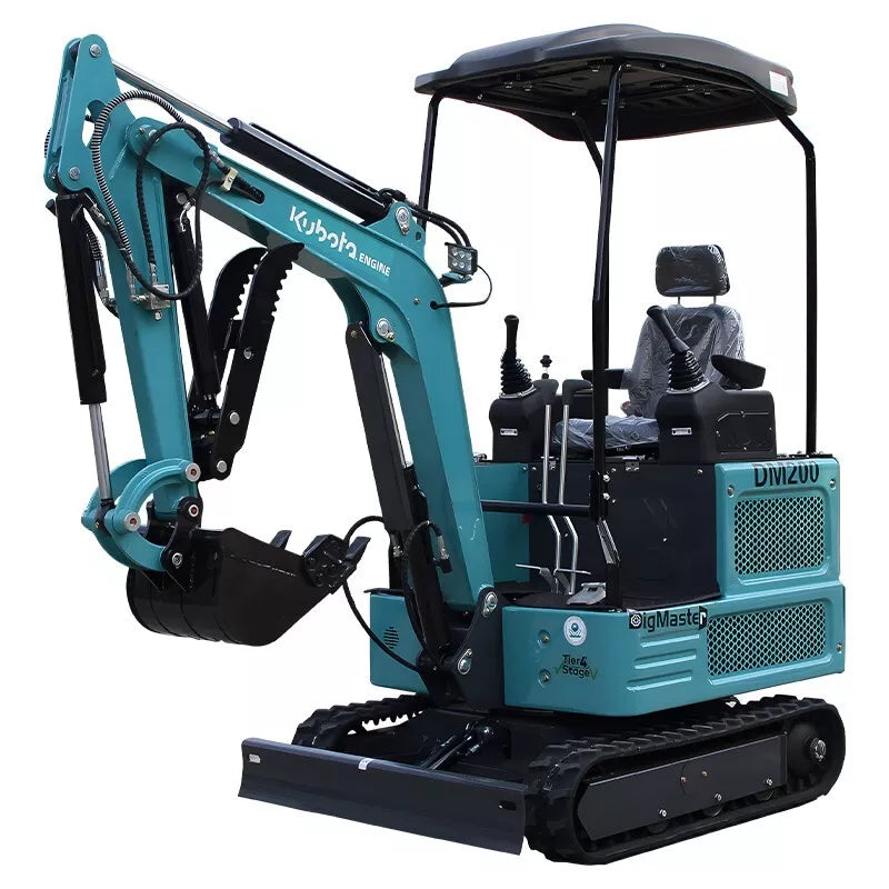 new 4,000 lbs mini excavator, epa certified usa kubota diesel machine